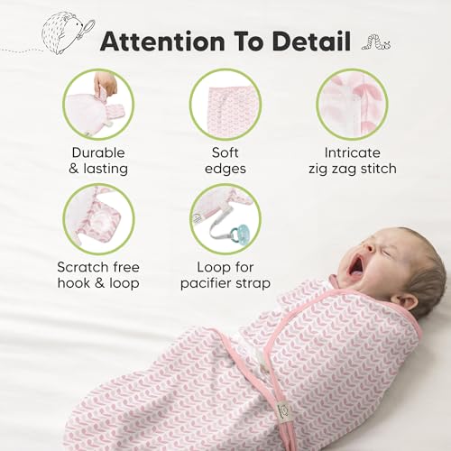 KeaBabies 3-Pack Organic Baby Sleep Sacks - Blossom L