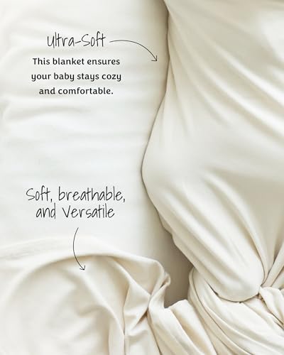 Caden Lane Oat Beige Bamboo Swaddle Blanket