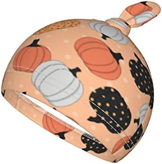 Halloween Pumpkin Swaddle Blanket with Beanie Hat for Newborns