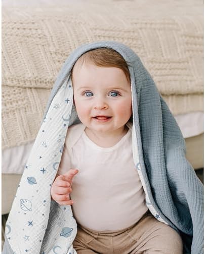 Konssy Muslin Blanket 40x36 Star Pattern