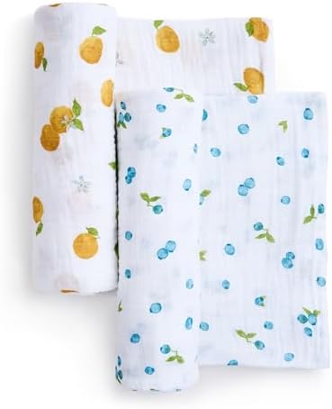 aden anais Organic Cotton Muslin Swaddle 2 Pack - Fresh Fruit