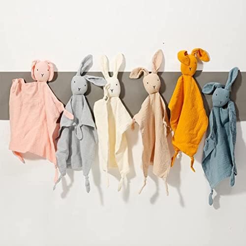 Organic Cotton Muslin Bunny Lovey Blanket for Baby 1