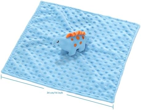 CREVENT Cozy Plush Baby Security Blanket Lovey with Animal Face