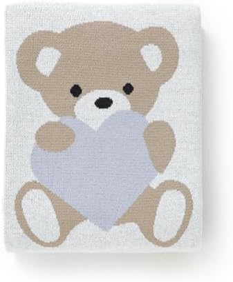 LAWKUL Baby Blanket Adorable Bear 40x30in Soft Swaddle
