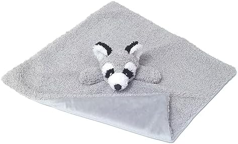 Doindute Baby Gray Raccoon Security Blanket 14 Inches