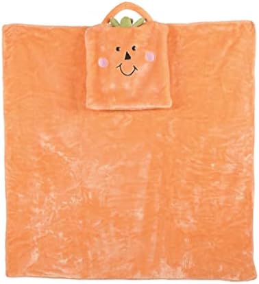 Enesco New Baby Pumpkin Travel Blanket - Soft Foldable 24x24 Inch