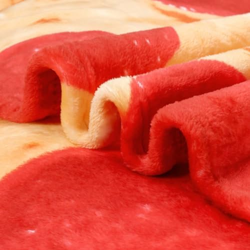 Bnuitland Funny Pizza Flannel Blanket 300 GSM Double Sided 1