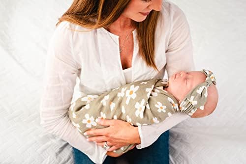 Miaoberry Organic Cotton Muslin Swaddle Set for Baby Girl