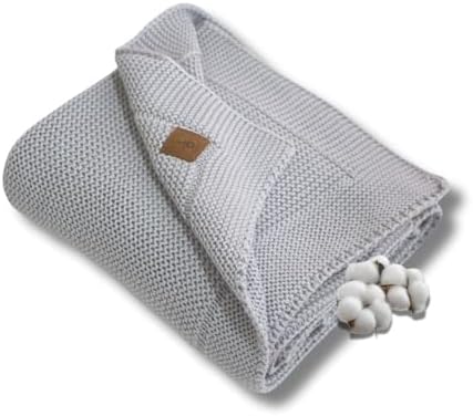 Little Dedi Organic Cotton Knitted Blanket - 30x40 Harbor Mist