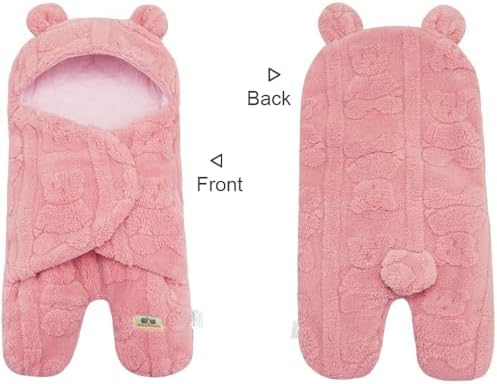 BlueSnail Swaddling Blanket for Newborns Pink Bear