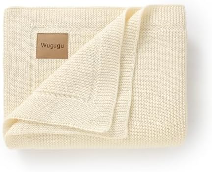 Wugugu 30x40 Inch Baby Blanket Soft Knit