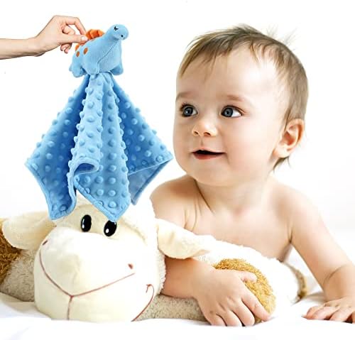 CREVENT Cozy Plush Baby Security Blanket Lovey with Animal Face