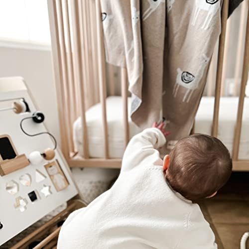 Bleu La La Cozy Llama Pattern Swaddling Blanket