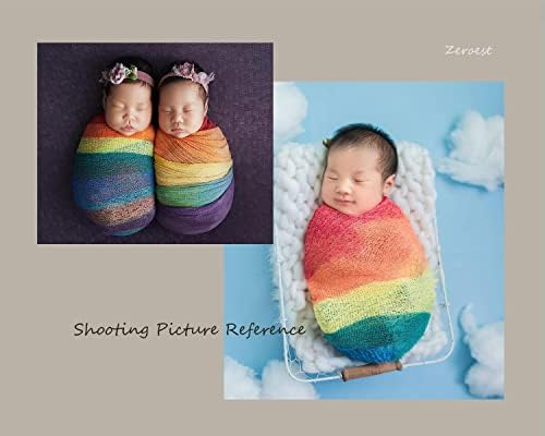 Zeroest Newborn Photo Wrap Multicolor Stretchy Blanket