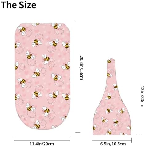 Sozzjile Cute Bee Swaddle Blanket Beanie Set for Newborn