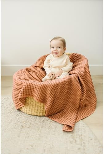 Konssy Waffle Baby Blanket - Soft Cozy Nursery Swaddle Blanket for Boys Girls