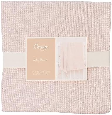 Crane Baby Dusty Rose Luxe Blanket - 36x36 Inches