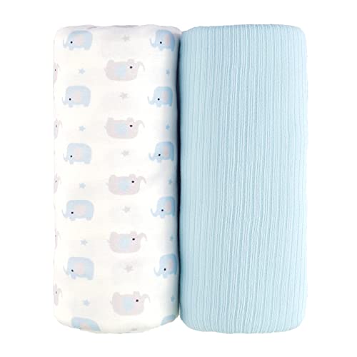 Viviland Elephant Swaddle Blanket 40 x 30 Inches 2 Pcs