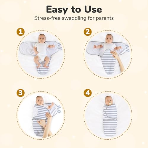 Mama Cheetah Organic Baby Swaddle Blanket 3-Pack Grey