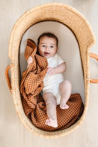 Konssy Waffle Baby Blanket - Soft Cozy Nursery Swaddle Blanket for Boys Girls