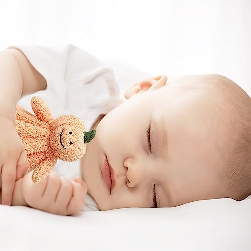 Doindute Baby Orange Pumpkin Security Blanket Plush Lovey for Newborns