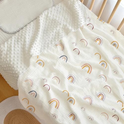Knirose Fluffy Back Swaddle Blanket for Newborn Baby