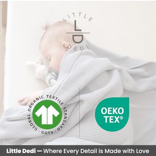 Little Dedi Organic Cotton Knitted Blanket - 30x40 Harbor Mist