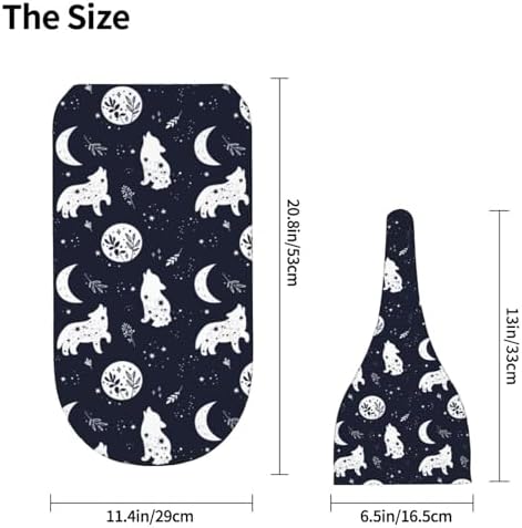Boho Wolf Newborn Swaddle Blanket Hat Set