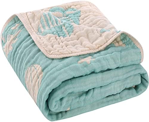 Ultra Soft Muslin Baby Blanket - Ocean Green 1 Pack