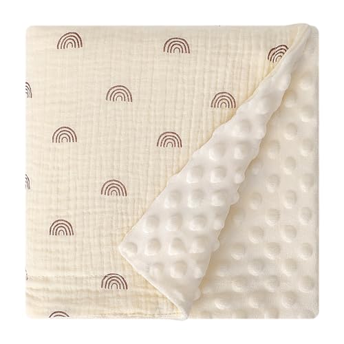 Knirose Reversible Muslin Swaddling Blanket for Newborn Babies