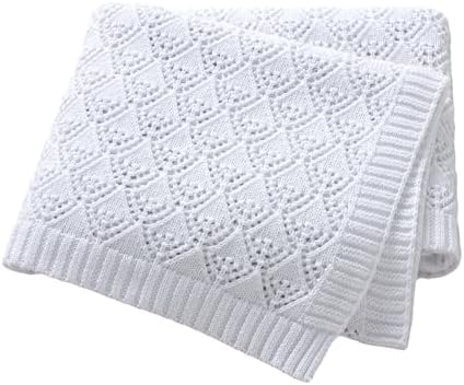 Neiwech Soft Cotton Swaddle Blanket 40x30 Inch