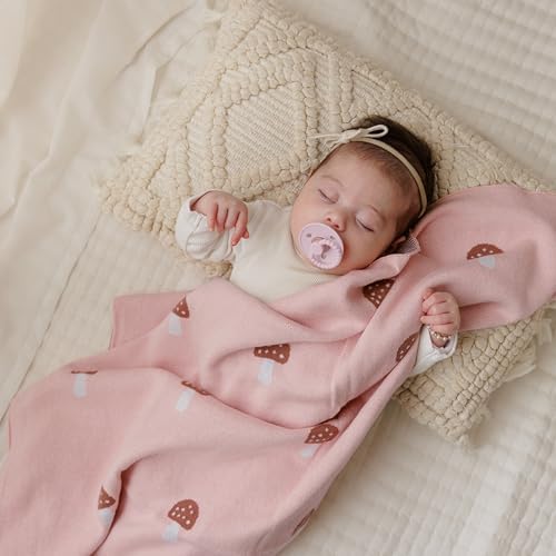Bleu La La Mushroom Swaddle Blanket for Newborns