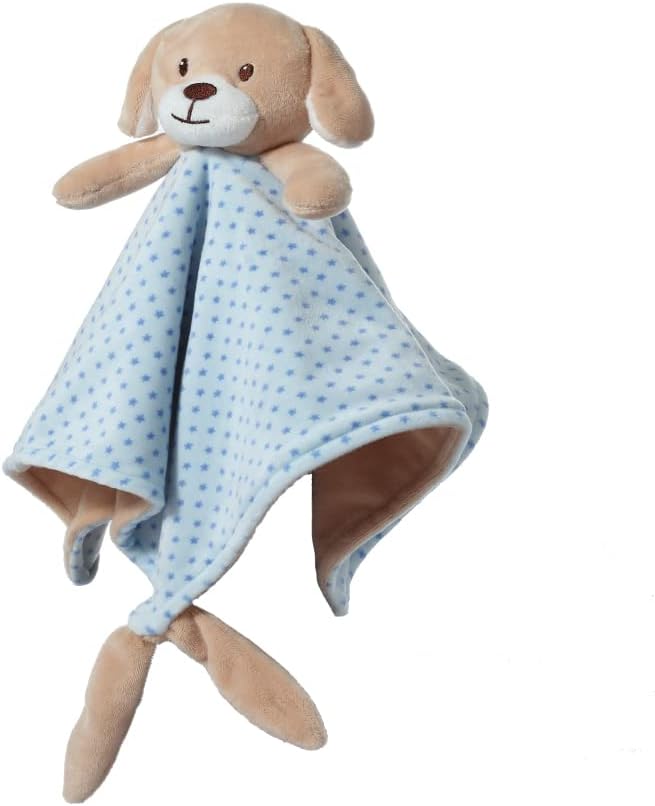 CREVENT Soft Plush Security Blanket Blue Dog