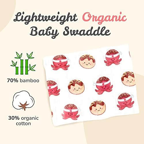 The Wee Bean Organic Cotton Bamboo Rayon Muslin Swaddle Blankets Set of X