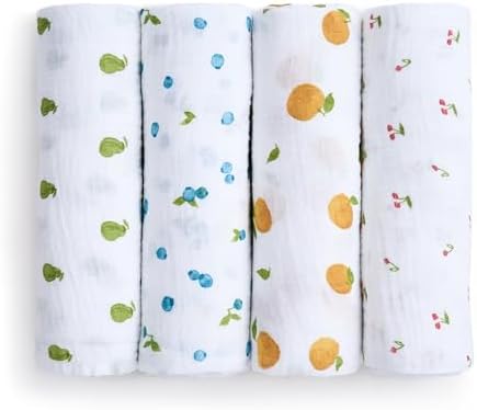 aden anais Organic Cotton Muslin Swaddle 4 Pack