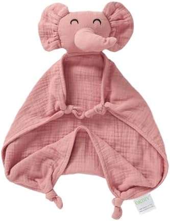 Organic Cotton Elephant Lovey Blanket for Babies