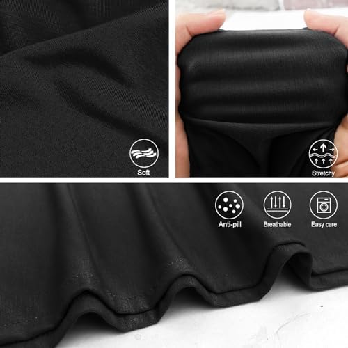Aijoviko Newborn Swaddle Blanket with Hat Set Black