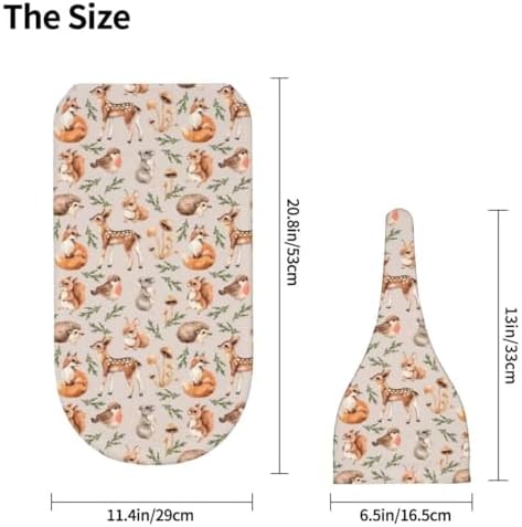 Qiankang Cartoon Animals Swaddling Blanket Beanie Set