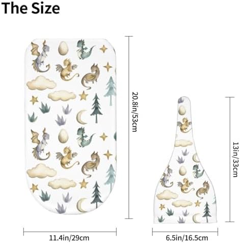Sozzjile Dragon Print Swaddle Blanket with Beanie Set 1