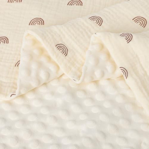 Knirose Reversible Muslin Swaddling Blanket for Newborn Babies