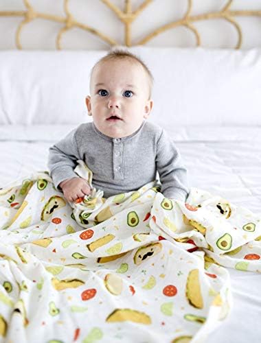 Loulou Lollipop Taco Design Baby Swaddle Blanket