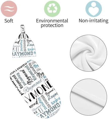 Personalized Name Swaddle Set - Baby Blanket Hat