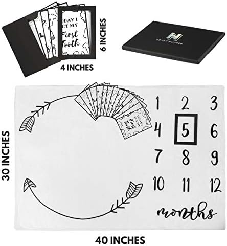 HH Henry Hunter Baby Milestone Blanket with Frame Memory Cards