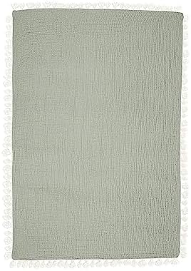 Crane Baby 6-Layer Green Muslin Blanket 30 x 40
