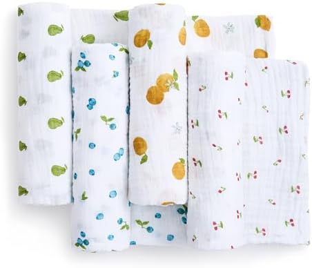 aden anais Organic Cotton Muslin Swaddle 4 Pack