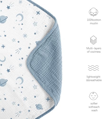 Konssy Muslin Blanket 40x36 Star Pattern