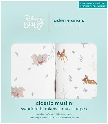 aden anais Disney Friends Muslin Swaddle Blankets 2 Pack