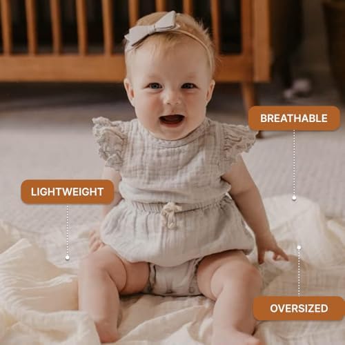 Parker Baby Co Muslin Swaddle Blankets - Rose Set Pack of 3 1