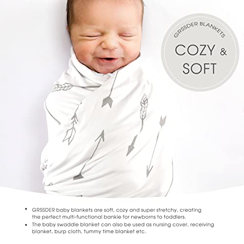 GRSSDER Baby Blanket Double Layer Swaddle 34x44