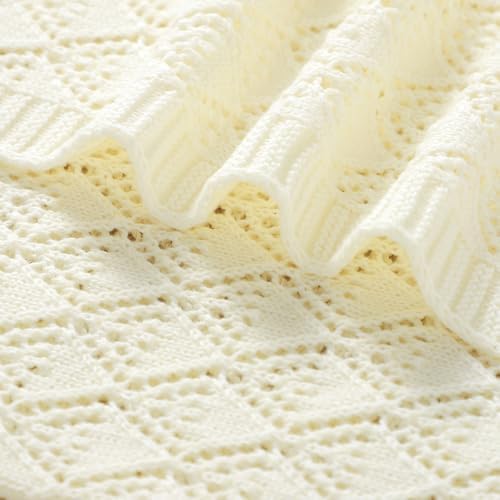 Neiwech Baby Blanket Swaddle 40x30 Inch Beige
